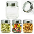 Modern Square Jar Small See-Thru Lid - Empty